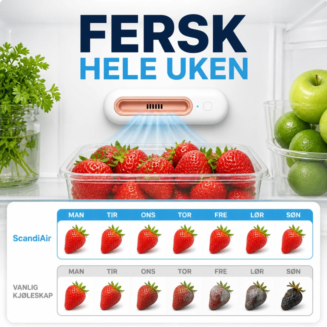 ScandiFridge™ - Holder maten fersk opptil 4 ganger lenger & reduserer matutgiftene dine